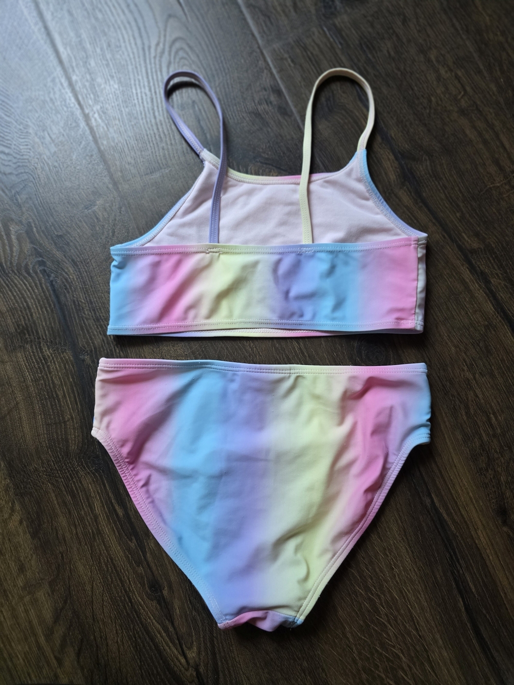 btween Pastel Tie-Dye Girls' Bikini - Pink, Blue, Yellow, Purple - Picture 2 of 3